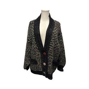 Oversized Multicolor Knit Women's Sweater - size L